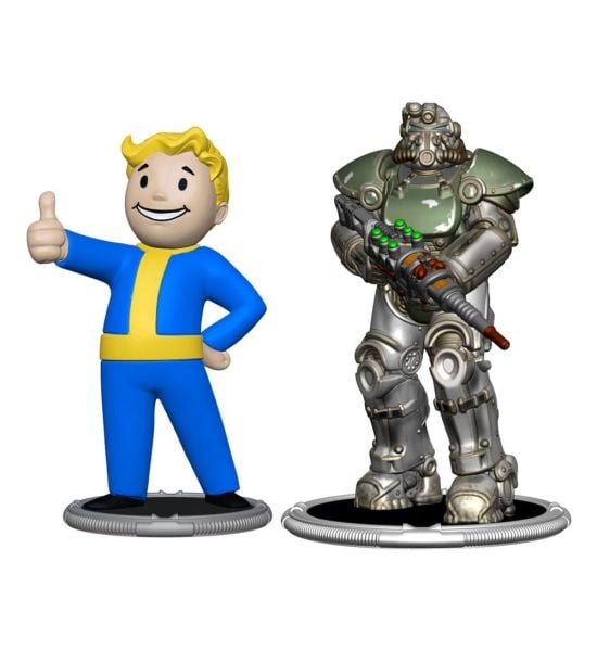 Fallout: T-51 & Vault Boy (Classic) Mini Figures 2-Pack Set (7cm) Preorder