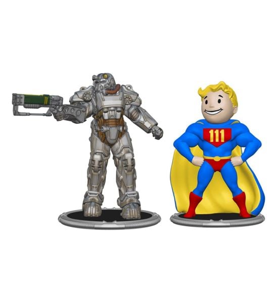 Fallout: T-60 & Vault Boy (Power) Mini Figures 2-Pack Set (7cm) Preorder