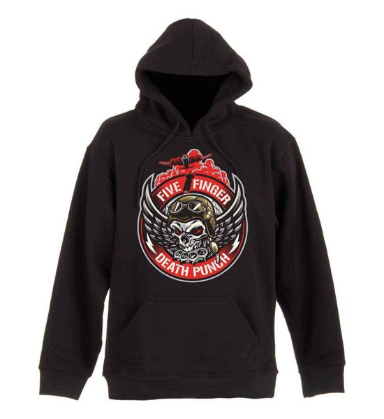 Five Finger Death Punch: Bomber Patch - Black Pullover Hoodie