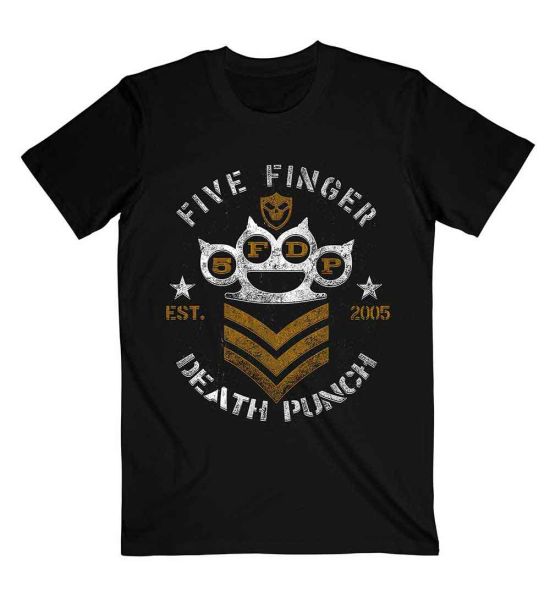 Five Finger Death Punch: Chevron - Black T-Shirt