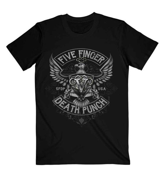 Five Finger Death Punch: Howe Eagle Crest - Black T-Shirt