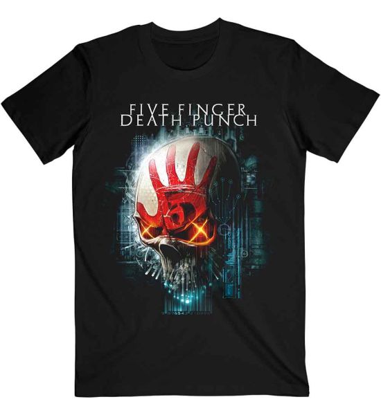 Five Finger Death Punch: Interface Skull - Black T-Shirt