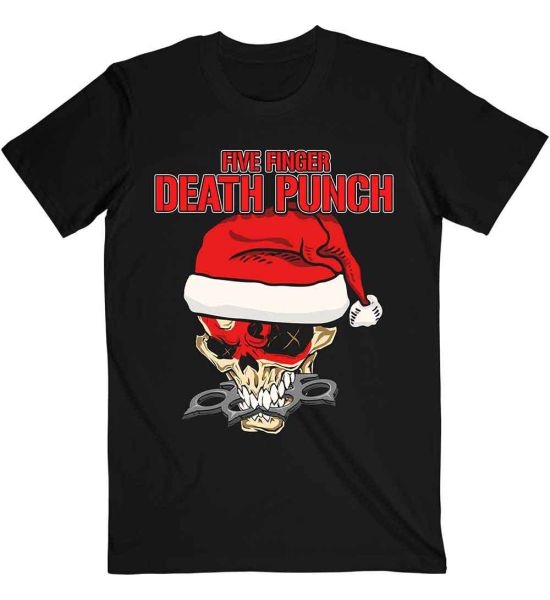 Five Finger Death Punch: Santa Knucklehead - Black T-Shirt