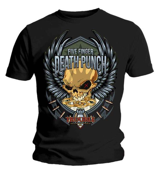 Five Finger Death Punch: Trouble - Black T-Shirt