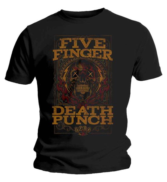 Five Finger Death Punch: Wanted - Black T-Shirt