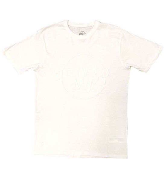 Fleetwood Mac: Classic Logo (Hi-Build, White-On-White) - White T-Shirt