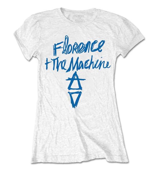 Florence & The Machine: Hand Drawn Logo - Ladies White T-Shirt