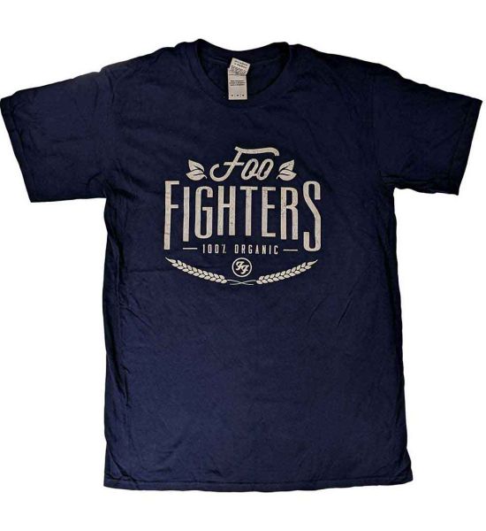 Foo Fighters: 100% Organic - Navy Blue T-Shirt