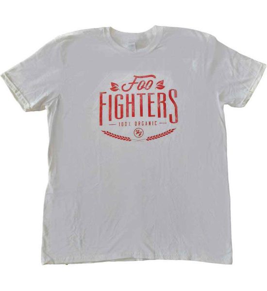 Foo Fighters: 100% Organic - White T-Shirt