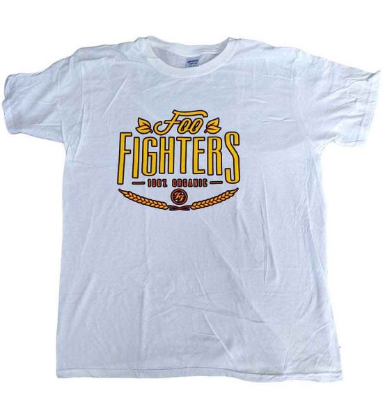 Foo Fighters: 100% Organic - White T-Shirt