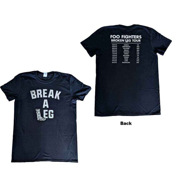 Foo Fighters: Break A Leg (Back Print) - Black T-Shirt