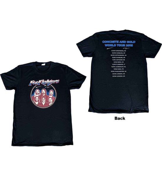 Foo Fighters: Classic Photo (Back Print) - Black T-Shirt