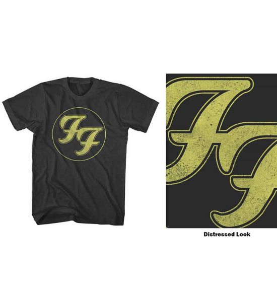 Foo Fighters: Distressed FF Logo - Black T-Shirt