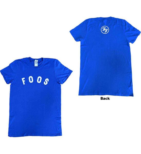 Foo Fighters: Foos Logo (Back Print) - Blue T-Shirt