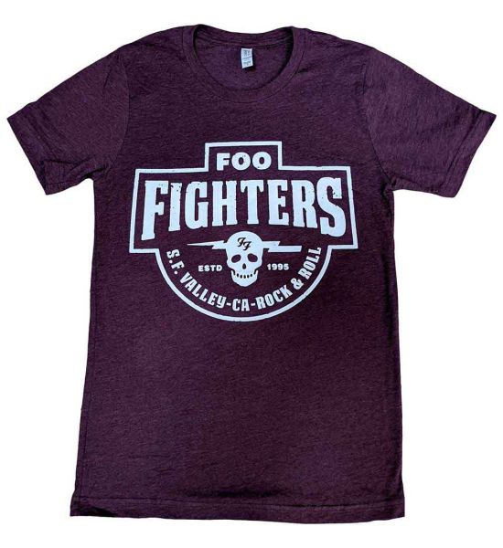 Foo Fighters: SF Valley - Maroon Red T-Shirt