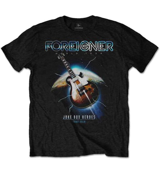 Foreigner: Juke Box Heroes - Black T-Shirt