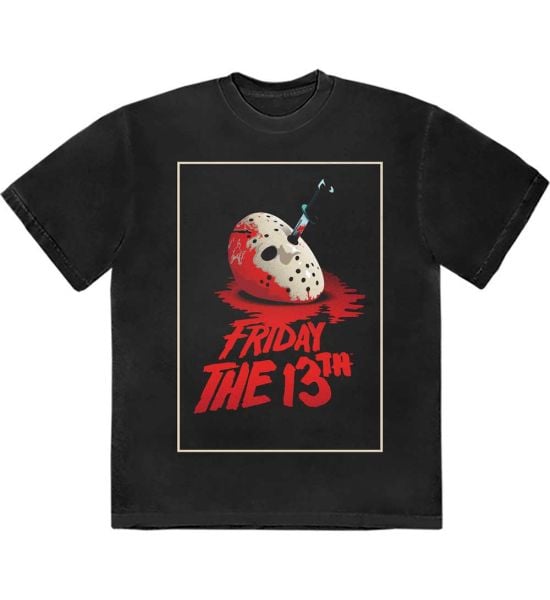 Friday the 13th: Jason Blood Mask - Black T-Shirt