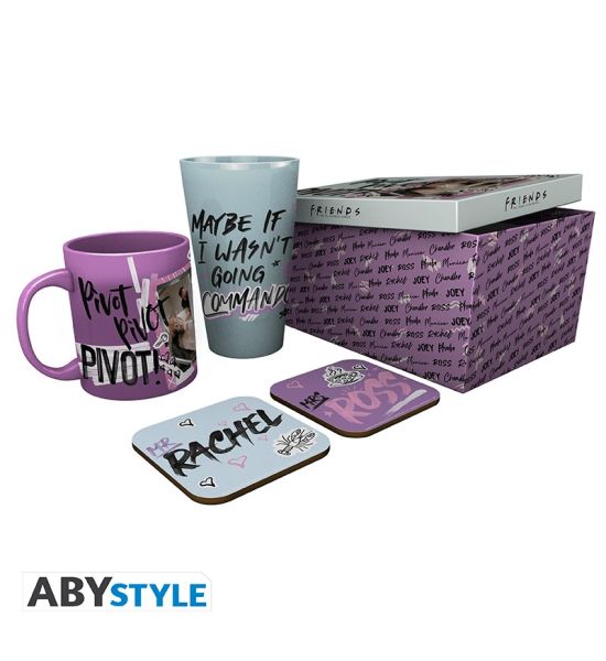 Friends: Doodle Mug, 400ml Glass & 2 Coasters Collectable Gift Box Preorder