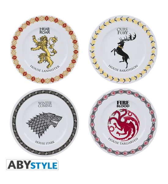 Game of Thrones: Houses Set of 4 Porcelain Plates Preorder