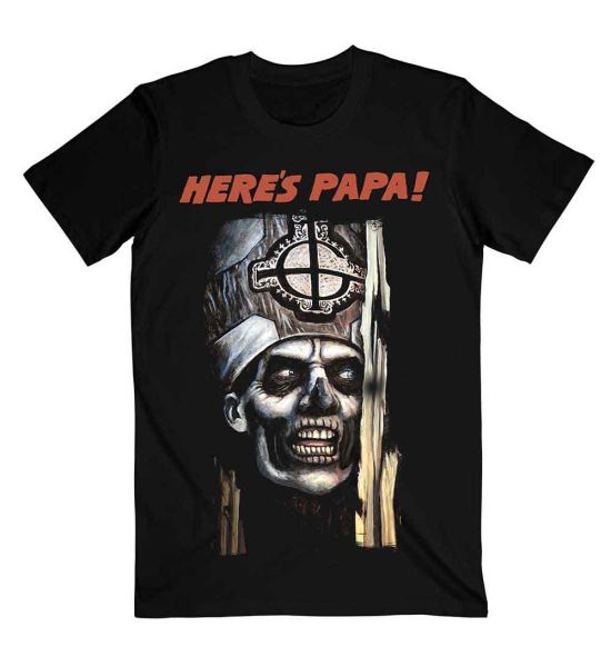 Ghost: Here's Papa - Black T-Shirt