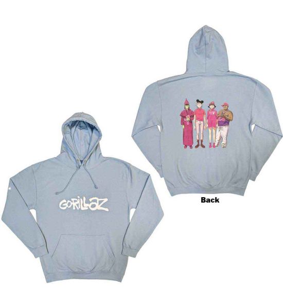 Gorillaz: Cracker Island (Back Print) - Light Blue Pullover Hoodie