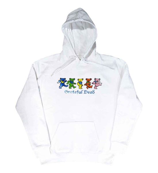 Grateful Dead: Dancing Bears - White Pullover Hoodie