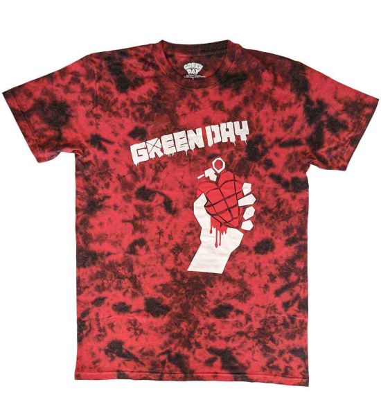 Green Day: American Idiot (Dye Wash, Jumbo Print) - Red T-Shirt