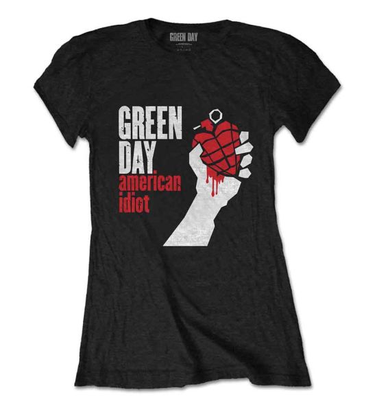 Green Day: American Idiot - Ladies Black T-Shirt