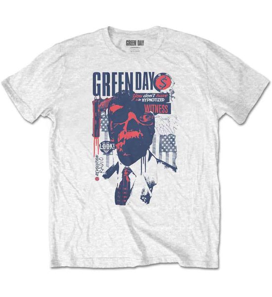 Green Day: Patriot Witness - White T-Shirt