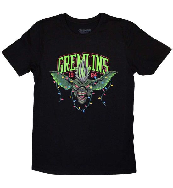 Gremlins: Stripe 1984 Xmas Lights - Black T-Shirt