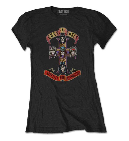 Guns N' Roses: Appetite for Destruction - Ladies Black T-Shirt