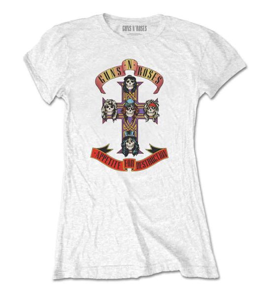 Guns N' Roses: Appetite for Destruction - Ladies White T-Shirt