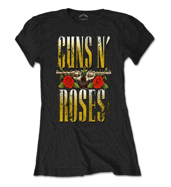 Guns N' Roses: Big Guns - Ladies Black T-Shirt