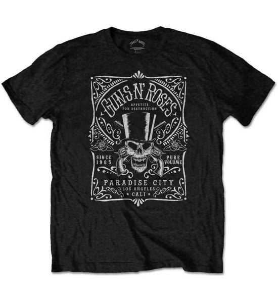 Guns N' Roses: Bourbon Label - Black T-Shirt