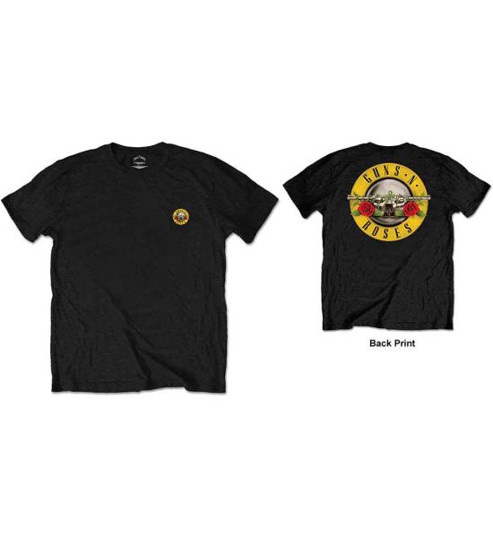 Guns N' Roses: Classic Logo (Back Print) - Black T-Shirt