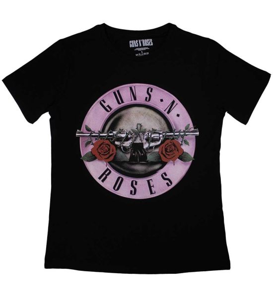 Guns N' Roses: Classic Logo - Ladies Black T-Shirt