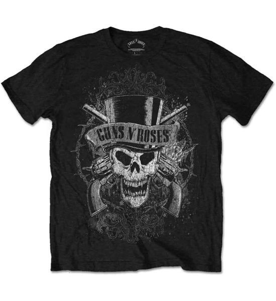 Guns N' Roses: Faded Skull - Black T-Shirt