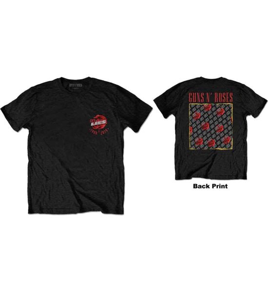 Guns N' Roses: Lies Repeat/30 Years (Back Print) - Black T-Shirt