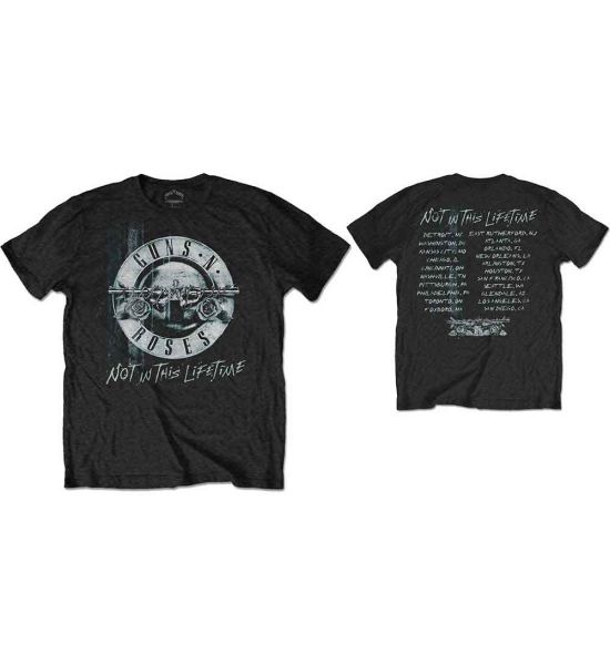 Guns N' Roses: Not in this Lifetime Tour Xerox (Back Print) - Black T-Shirt