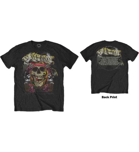 Guns N' Roses: Trashy Skull (Back Print) - Black T-Shirt