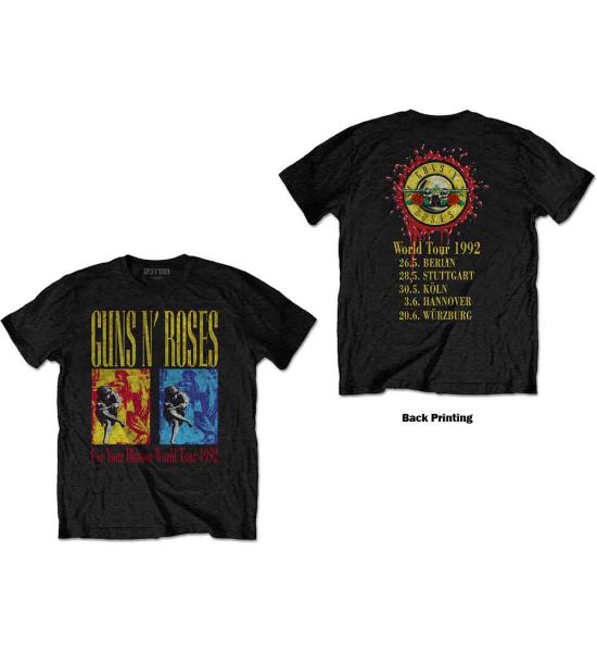 Guns N' Roses: Use Your Illusion World Tour (Back Print) - Black T-Shirt