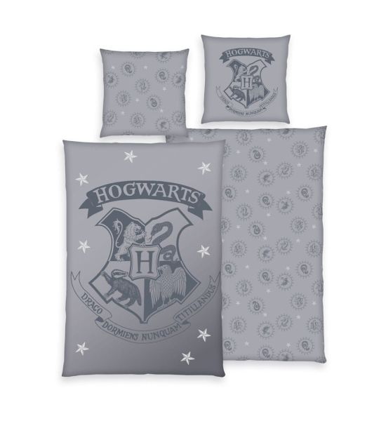 Harry Potter: Duvet Set Grey (135x200cm / 80x80cm) Preorder