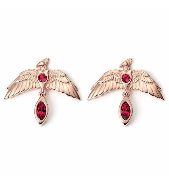 Harry Potter: Fawkes Stud Earrings Rose Gold (Sterling Silver)