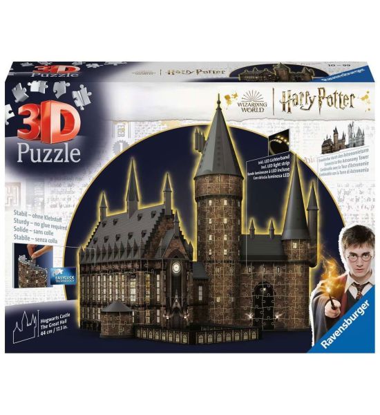 Harry Potter: Hogwarts Castle 3D Puzzle Great Hall - Night Edition (643 Pieces)