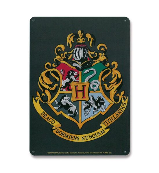 Harry Potter: Hogwarts Logo Tin Sign (15x21cm) Preorder