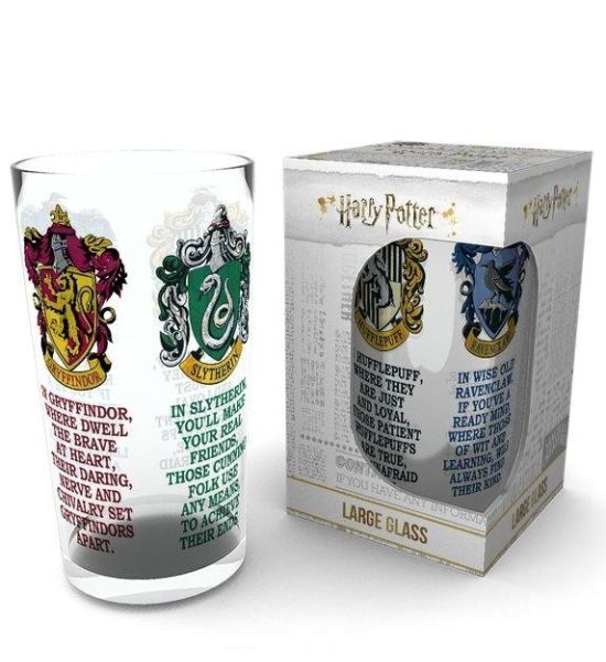 Harry Potter: House Crests 400ml Glass