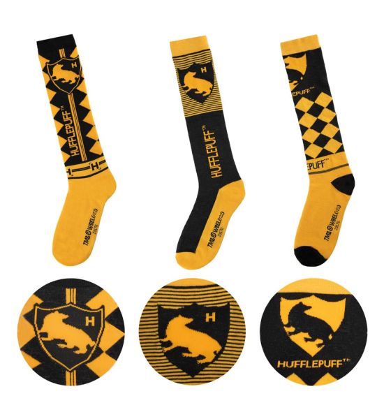 Harry Potter: Hufflepuff Knee-high Socks 3-Pack Preorder