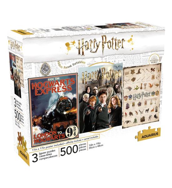 Harry Potter: Movie Poster 3-Pack Jigsaw Puzzle (500 pieces) Preorder