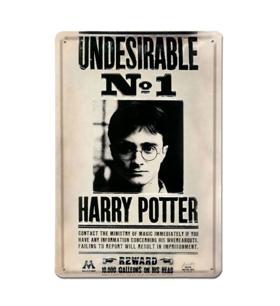 Harry Potter: Undesirable No 1 3D Tin Sign (20cm x 30cm) Preorder