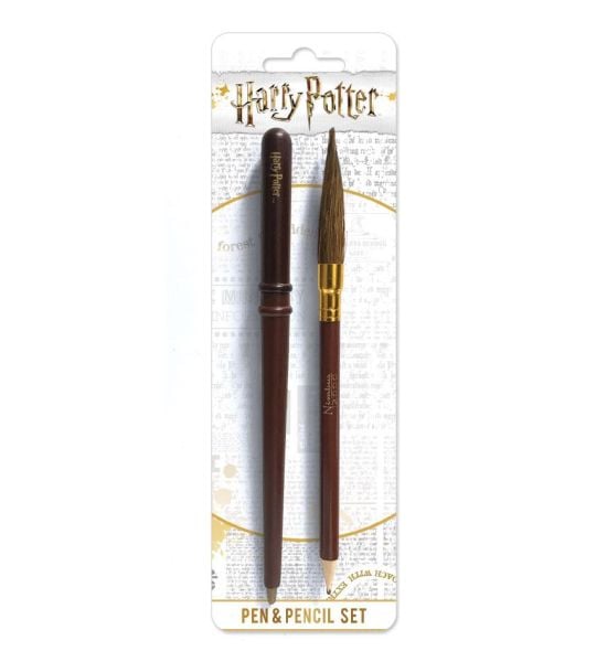 Harry Potter: Wand & Broom 2-Piece Stationery Set Preorder